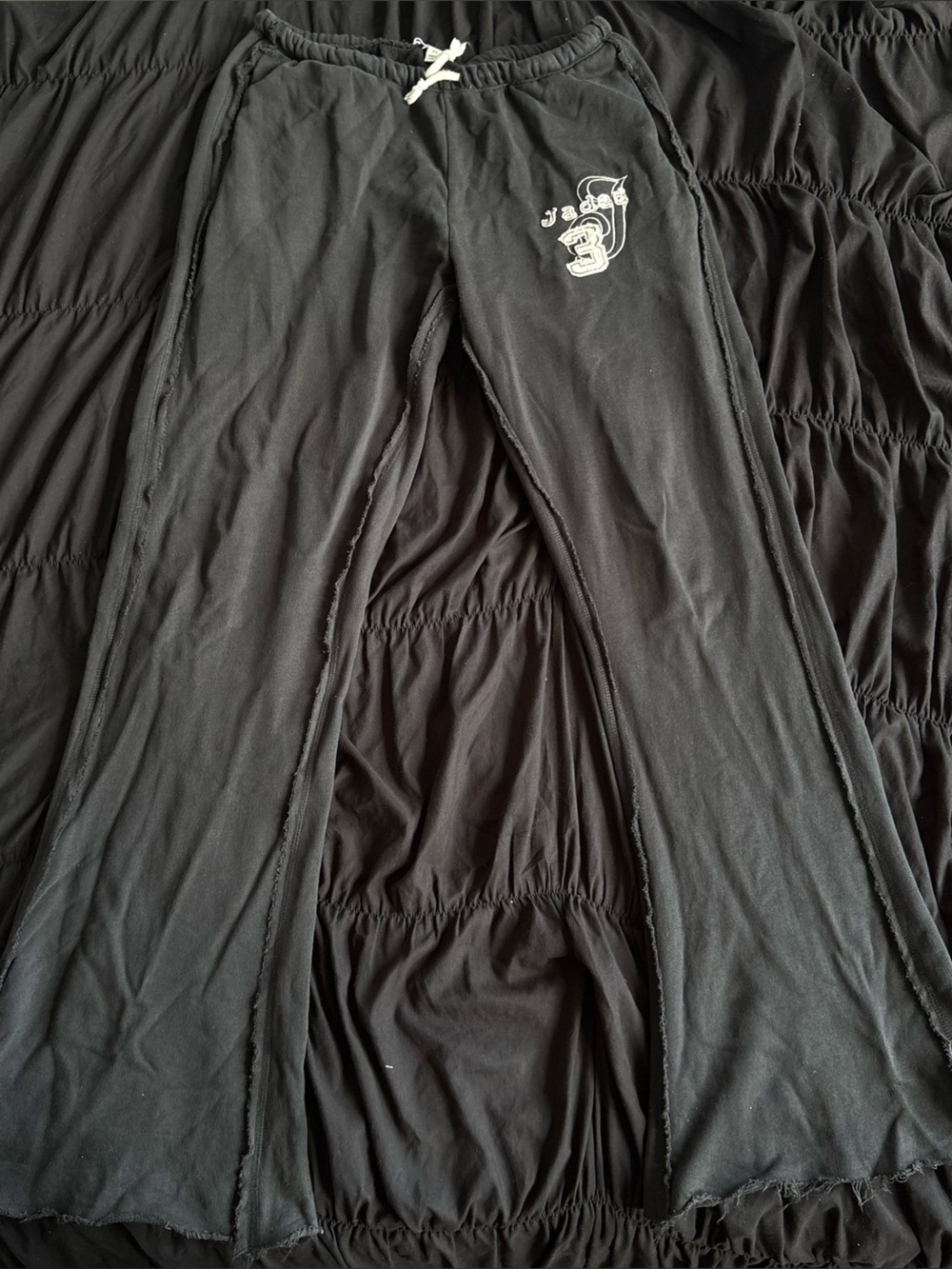 Jaded London CleoBlack Joggers with White Drawstrings